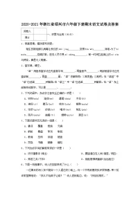 2020-2021学年浙江省绍兴市六年级下册期末语文试卷及答案