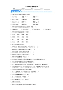 小学语文统编版（2024）五年级上册小岛同步练习题