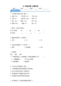 统编版（2024）五年级上册鸟的天堂同步训练题