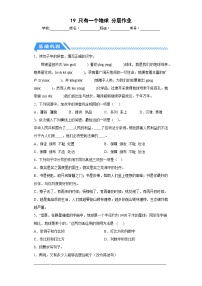 小学语文统编版（2024）六年级上册只有一个地球巩固练习