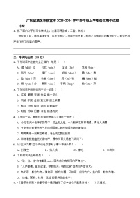 广东省茂名市信宜市2023-2024学年四年级上学期语文期中试卷