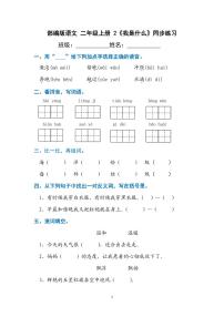 语文二年级上册我是什么练习题