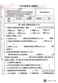 甘肃省张掖市甘州区2023-2024学年五年级上学期期中语文试卷