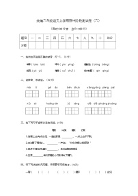 期中阶段测试卷（六）-2024-2025学年语文六年级上册统编版