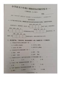 福建省泉州市晋江市2023-2024学年六年级上学期月考二语文试题