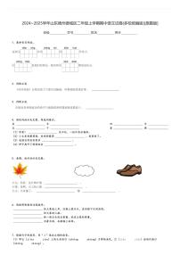 2024～2025学年山东德州德城区二年级上学期期中语文试卷(多校统编版)[原题+解析版]