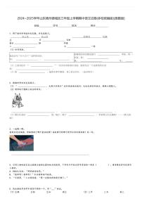 2024～2025学年山东德州德城区三年级上学期期中语文试卷(多校统编版)[原题+解析版]