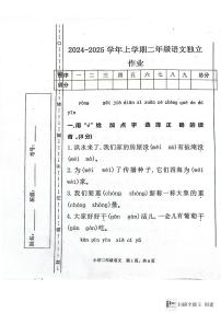 湖北省孝感市汉川市2024-2025学年二年级上学期11月期中语文试题