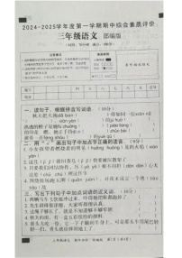 四川省成都市彭州市敖平雅居乐小学2024-2025学年三年级上学期期中考试语文试卷