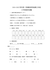 山东省德州市乐陵市2024-2025学年二年级上学期11月期中语文试题