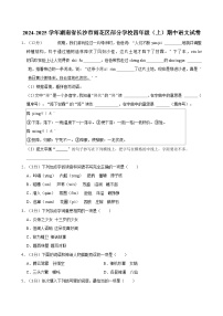 2024-2025学年湖南省长沙市雨花区部分学校四年级（上）期中语文试卷