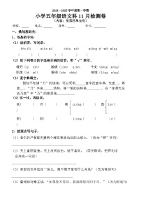 广东省揭阳市榕城区梅云镇群英小学2024-2025学年五年级上学期11月月考语文试题