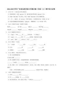 广东省汕尾市陆丰市碣石镇2024～2025学年二年级(上)期中语文试卷(含答案)