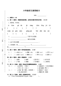 江苏省盐城市盐都区二小教育集团2024-2025学年六年级上学期11月期中语文试题