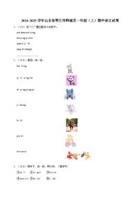 2024-2025学年山东省枣庄市峄城区一年级（上）期中语文试卷