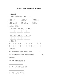 小学语文统编版（2024）一年级下册动物王国开大会同步测试题