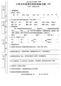 广东省汕头市潮阳区2024-2025学年五年级上学期期中阶段语文试题