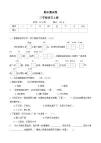 期末测试卷（试题）2024--2025学年语文三年级上册 统编版