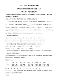 精品解析：2024-2025学年海南省海口市统编版五年级上册期中考试语文试卷（解析版）-A4