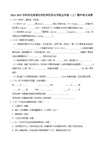 河北省邢台市任泽区部分学校联考2024-2025学年五年级上学期期中语文试卷