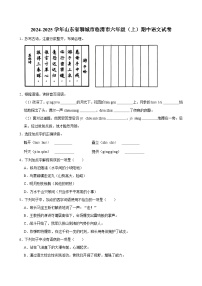 2024-2025学年山东省聊城市临清市六年级（上）期中语文试卷