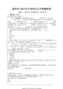 2024学年小升初语文模拟卷(四)试卷(含答案)