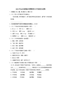 2023年山东省烟台市莱阳市小升初语文试卷