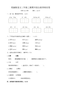 期末综合素养培优卷（试题）2024-2025学年统编版语文二年级上册