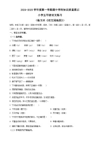 2024-2025学年广东省茂名市化州市统编版五年级上册期中考试语文试卷（原卷版）-A4