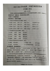 山东省青岛市平度市2023-2024学年六年级下学期期末学业质量监测语文试题