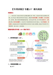 专题07+课内阅读（专项训练）-2024-2025学年一年级语文上学期期末复习讲练考（统编版·2024秋）