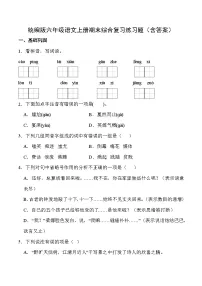 统编版六年级语文上册期末综合复习练习题（含答案）