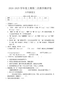 河南省周口市商水县化河乡等小学2024-2025学年六年级上学期12月月考语文试题