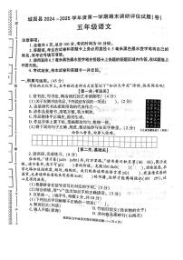 陕西省汉中市城固县2024-2025学年五年级上学期期末语文试题