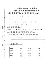 山东省济南市高新区2024-2025学年一年级上学期期末语文试卷