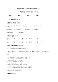 部编版小学语文五年级下册期末测试题（三）