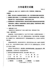 山东省淄博市淄川区2024-2025学年六年级上学期1月期末语文试题