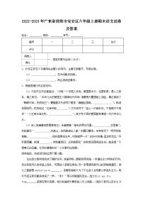 2022-2023学年广东省深圳市宝安区六年级上册期末语文试题及答案