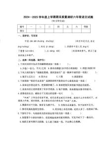 山东省临沂市蒙阴县2024-2025学年六年级上学期1月期末语文试题