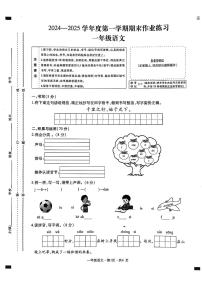 盘州市2024-2025学年一年级上学期语文期末试卷