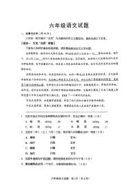 山东省淄博市桓台县2024-2025学年（五四学制）六年级上学期1月期末语文试题