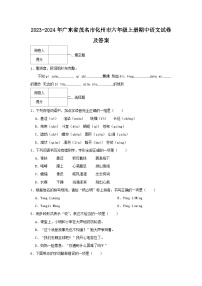 2023-2024学年广东省茂名市化州市六年级上册期中语文试卷及答案