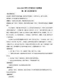 小学语文统编版（2024）六年级下册北京的春节教学设计