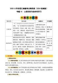 小升初语文备考真题分类汇编 专题10 口语交际与综合性学习（原卷+答案）2024-2025学年（统编版）