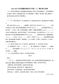 2024-2025学年安徽省阜阳市六年级（上）期末语文试卷
