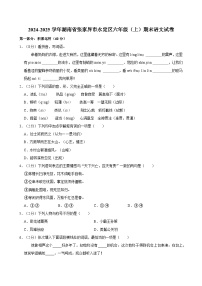 2024-2025学年湖南省张家界市永定区六年级（上）期末语文试卷