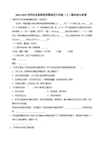 2024-2025学年河北省保定市莲池区六年级（上）期末语文试卷