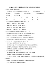 2024-2025学年安徽省舒城县五年级（上）期末语文试卷