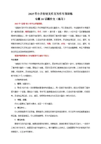 专题10 话题作文（练习）-2025年小升初语文作文写作专项训练