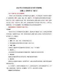 专题11 材料作文（练习）-2025年小升初语文作文写作专项训练